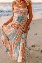 Printed Square Neck Cami Dress - Whatever You Like Shop
