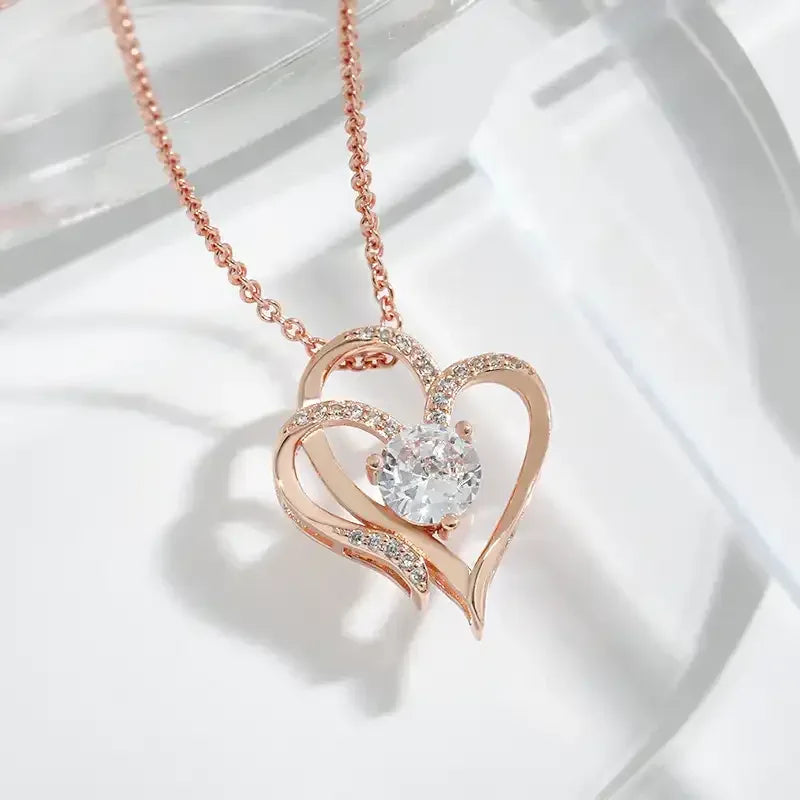Double Heart Necklace - Whatever You Like Shop