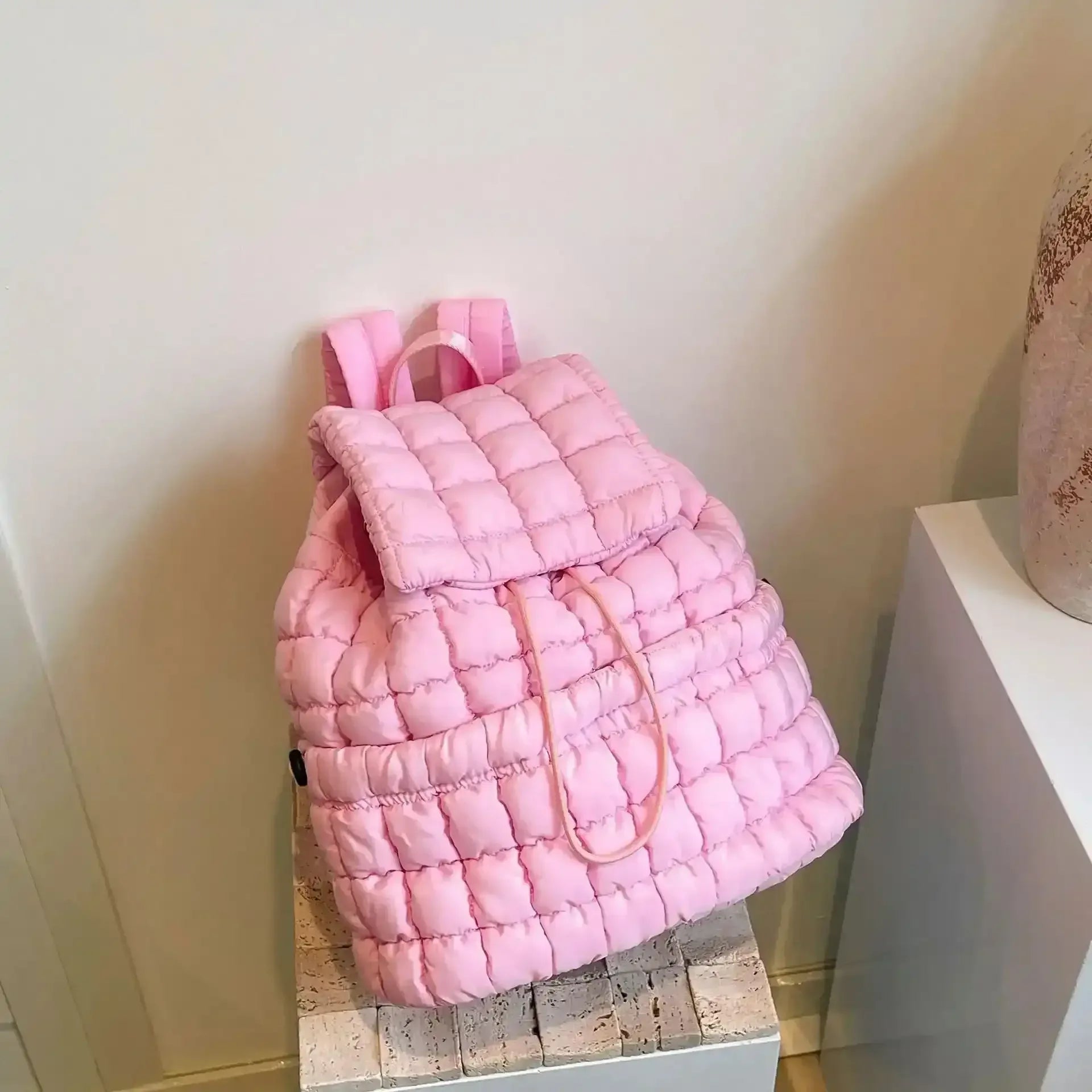 Quilted Puffy Down Backpack - Whatever You Like Shop