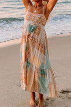Printed Square Neck Cami Dress - Whatever You Like Shop