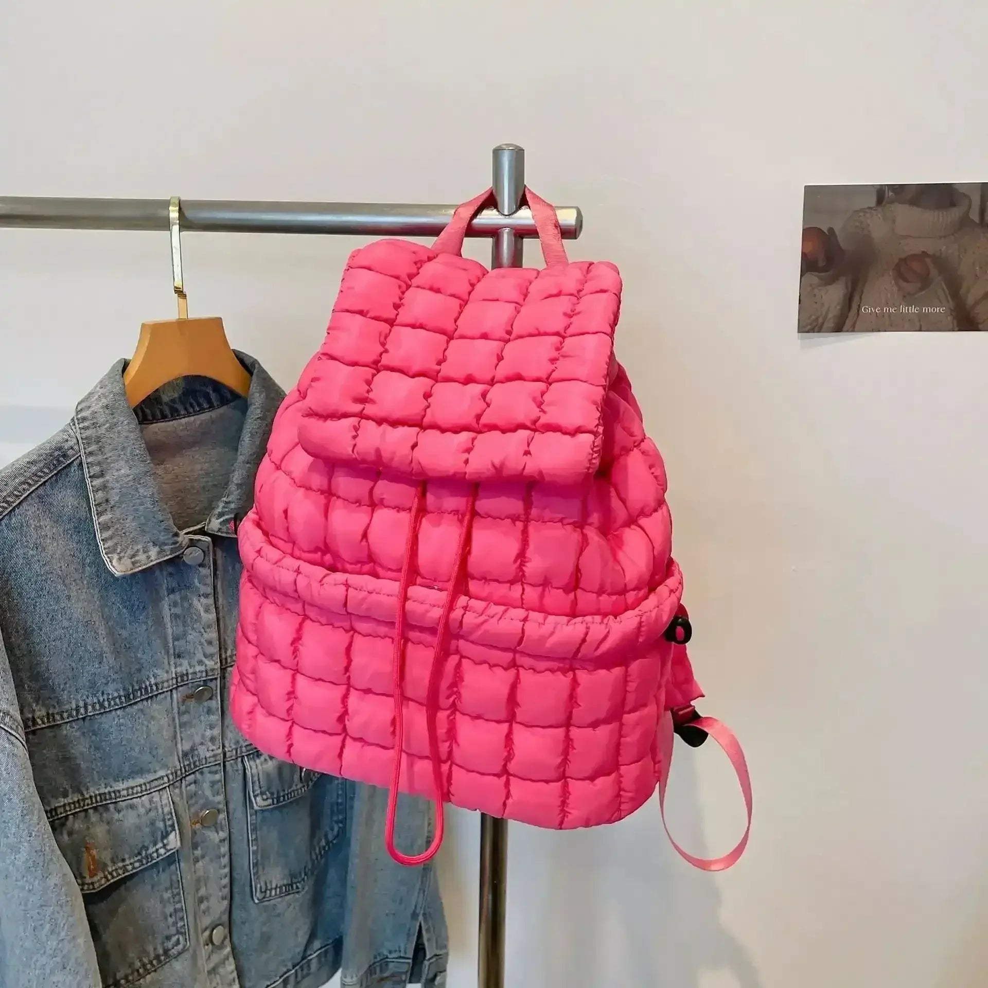Quilted Puffy Down Backpack - Whatever You Like Shop