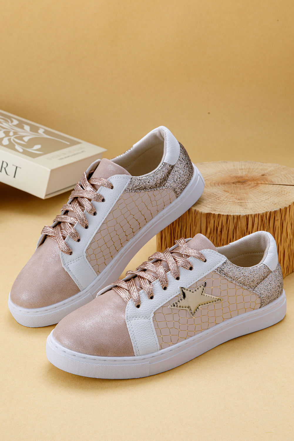 Glitter Star Patchwork Sneakers
