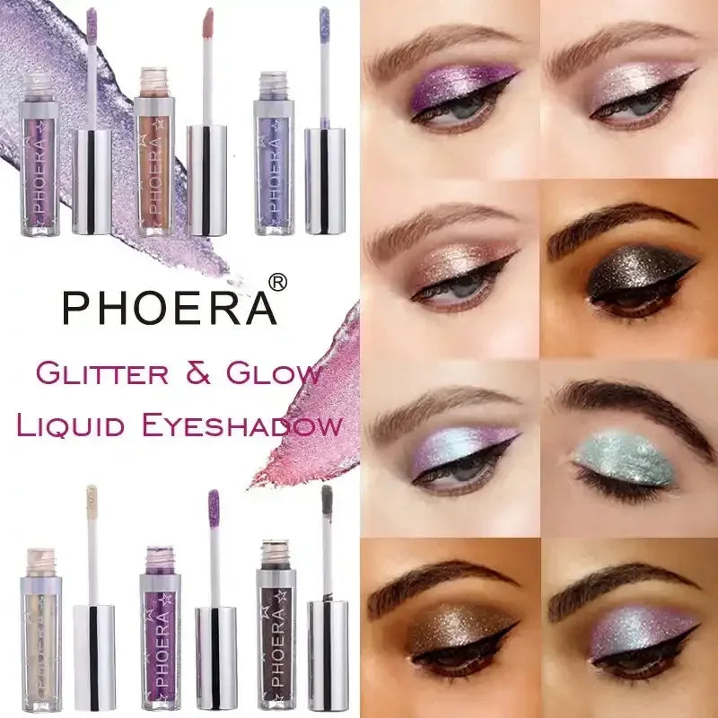 PHOERA Magnificent Metals Glitter and Glow Liquid Eyeshadow 12 Colors - Whatever You Like Shop