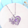 Rhinestone Butterfly Love Necklace