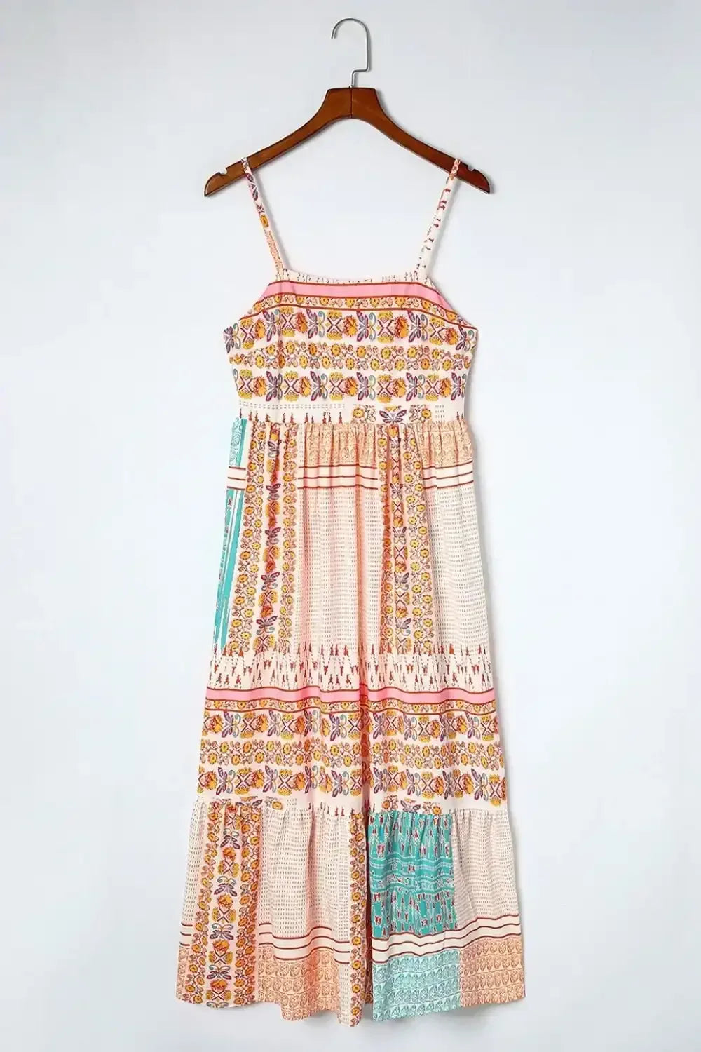Printed Square Neck Cami Dress - Whatever You Like Shop