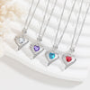 Rose Heart shaped Necklace With Rhinestones