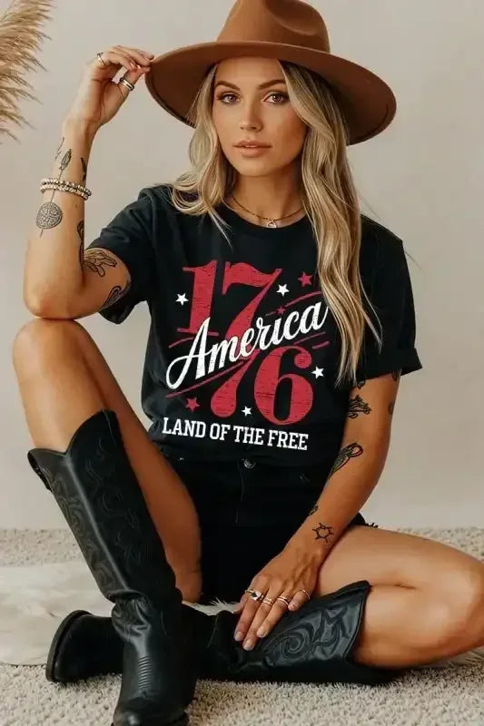 America 1776 Graphic Plus Heavy Cotton Tee - Whatever You Like Shop