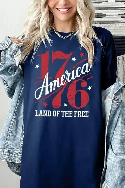 America 1776 Graphic Plus Heavy Cotton Tee - Whatever You Like Shop