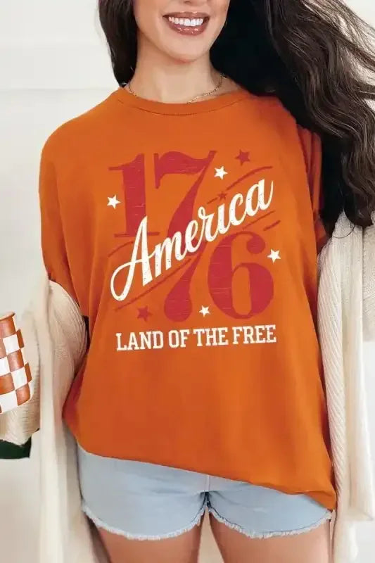 America 1776 Graphic Plus Heavy Cotton Tee - Whatever You Like Shop