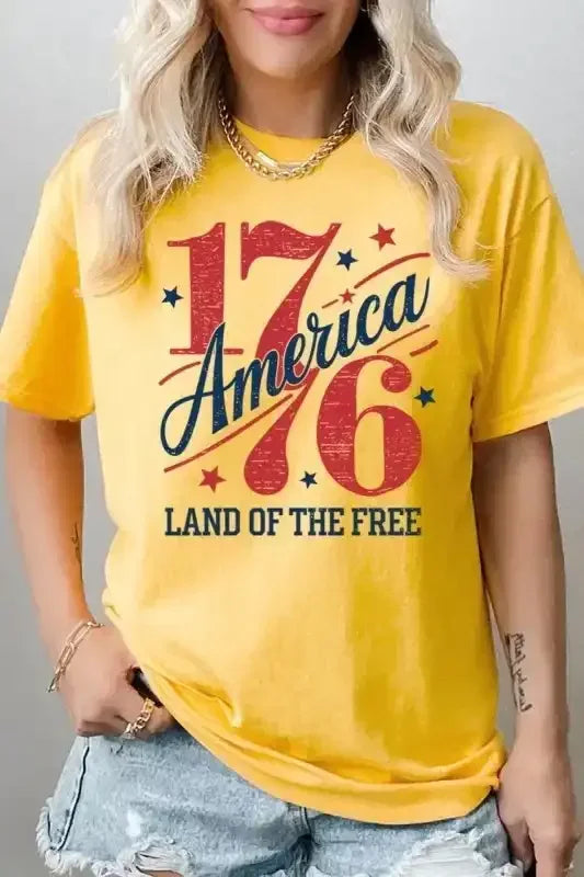 America 1776 Graphic Plus Heavy Cotton Tee - Whatever You Like Shop