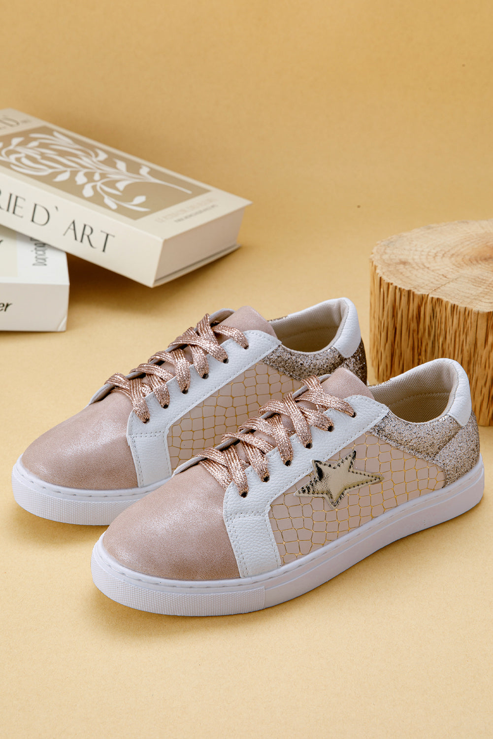 Glitter Star Patchwork Sneakers