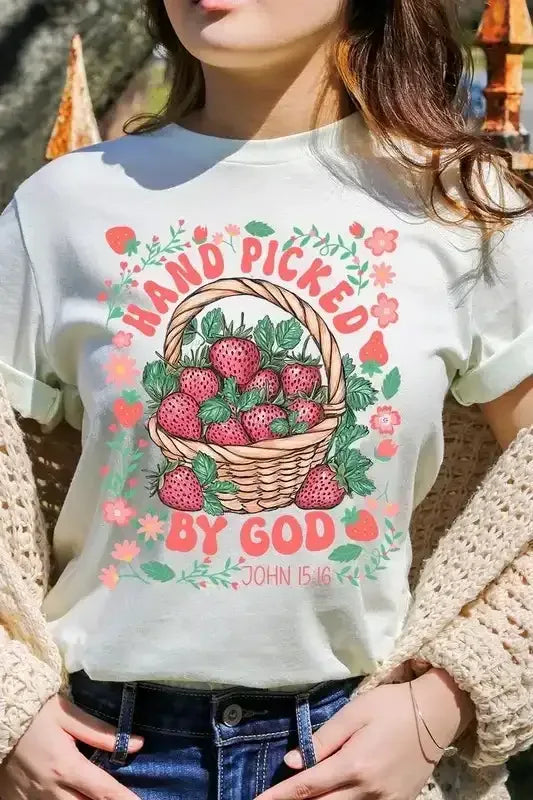 Hand Picked By God Graphic Plus Tee - Whatever You Like Shop