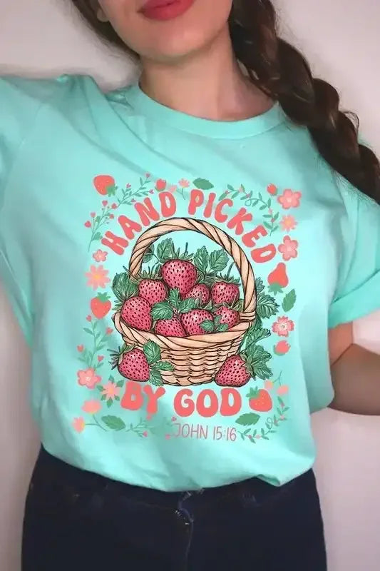 Hand Picked By God Graphic Plus Tee - Whatever You Like Shop
