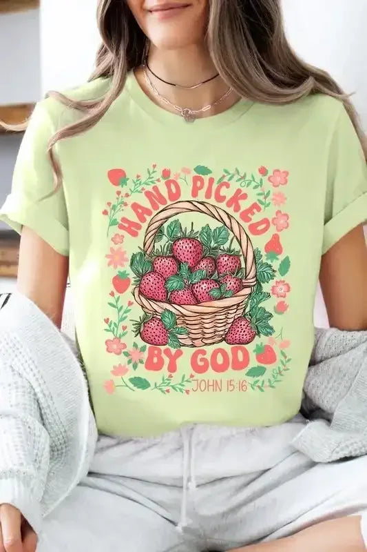 Hand Picked By God Graphic Plus Tee - Whatever You Like Shop