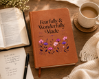Fearfully Wonderfully Made Journal | Psalm 139:14 Leather-Look Bible Verse Notebook