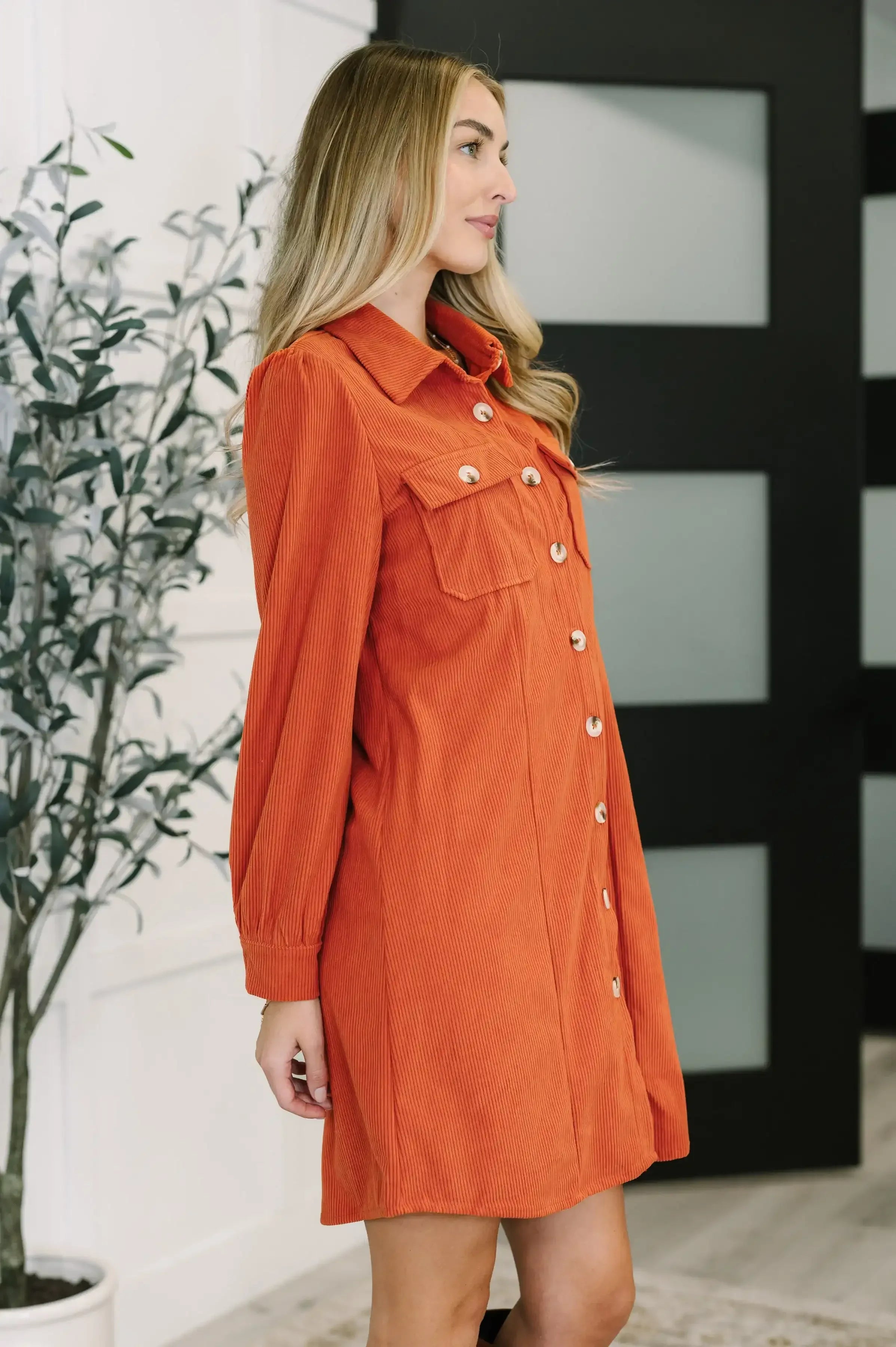Clever in Corduroy Shirt Dress - Whatever You Like Shop
