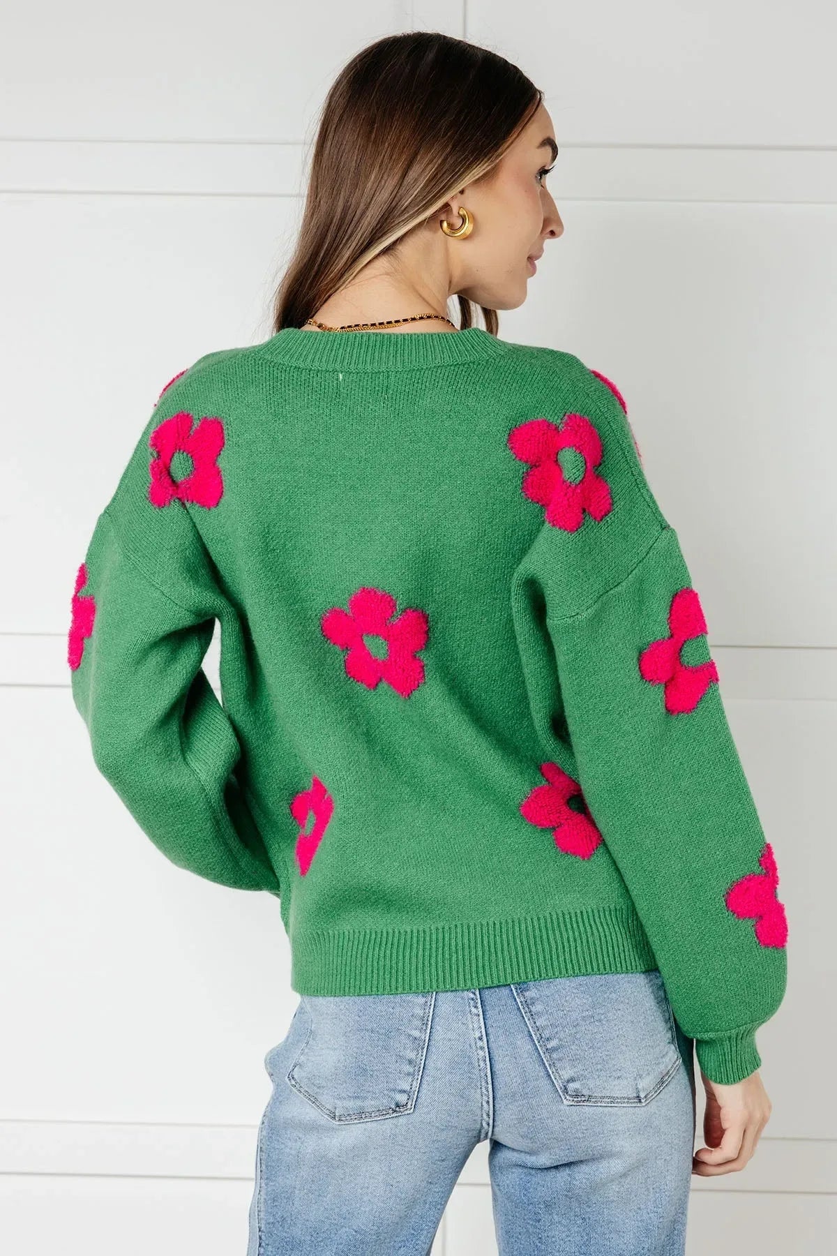 Follow Your Heart Drop Shoulder Sweater - Whatever You Like Shop
