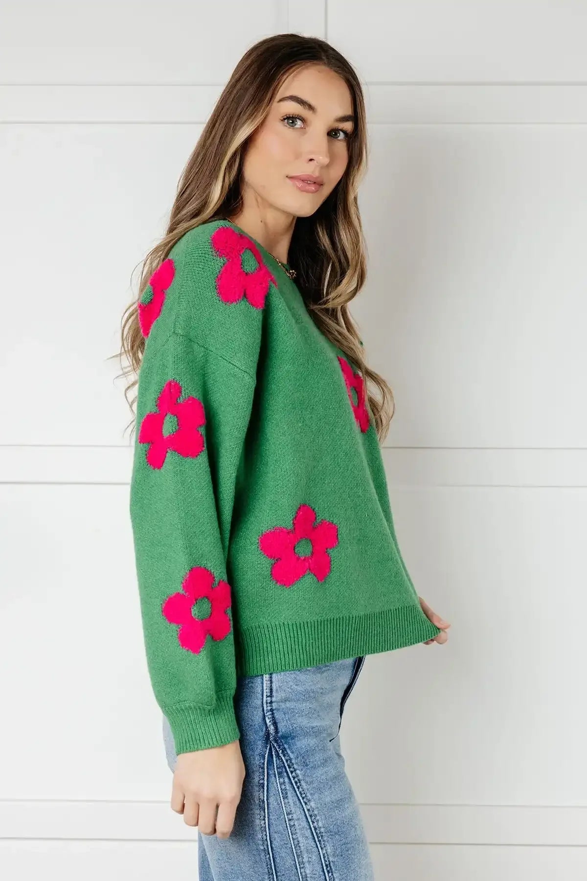 Follow Your Heart Drop Shoulder Sweater - Whatever You Like Shop