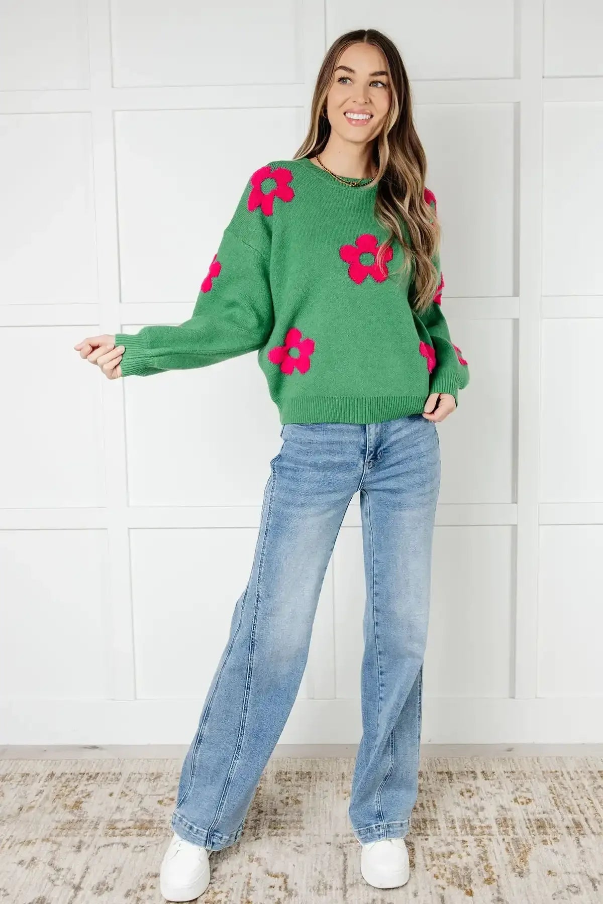 Follow Your Heart Drop Shoulder Sweater - Whatever You Like Shop
