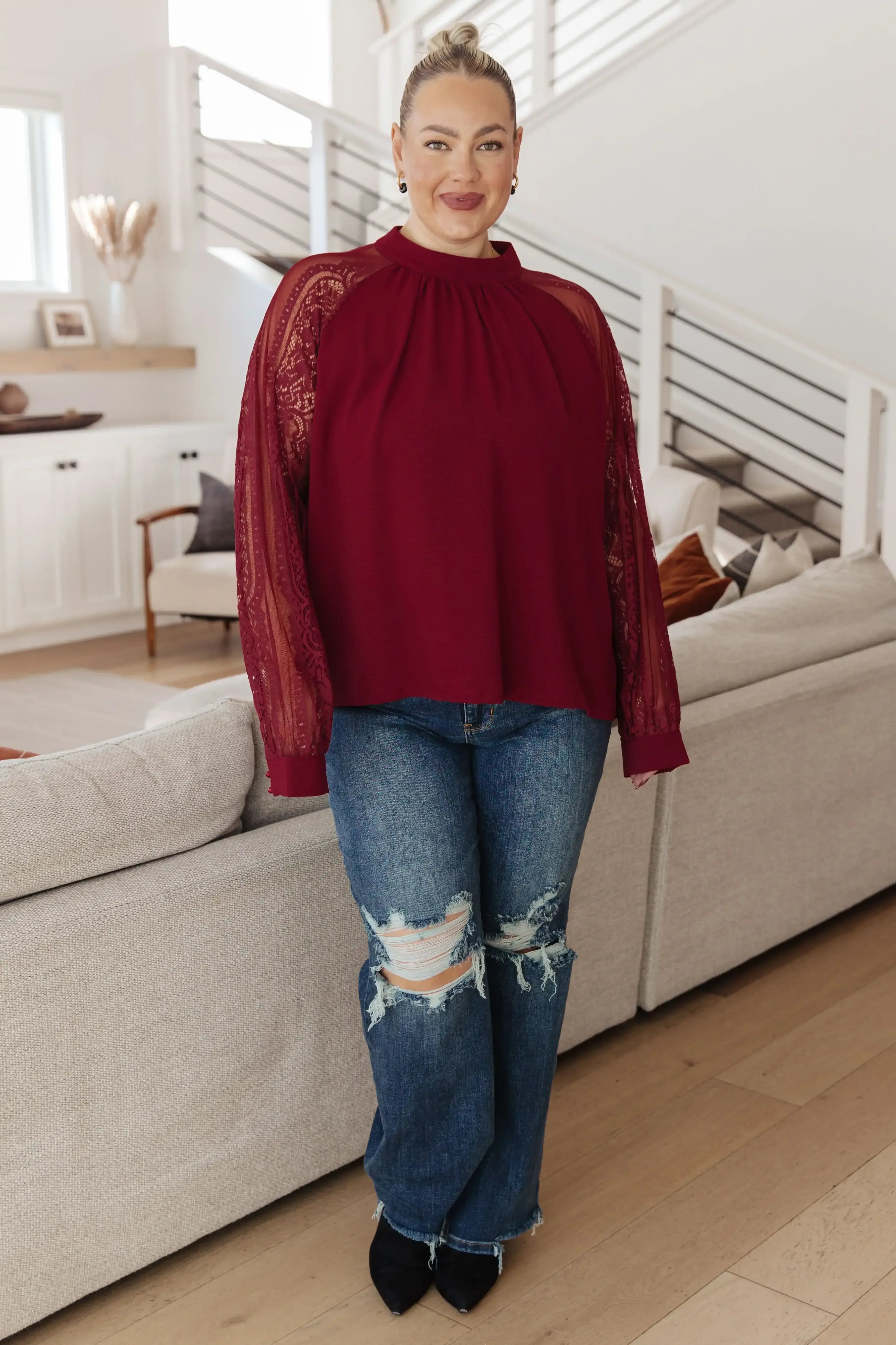 Lace on My Sleeves Blouse - Whatever You Like Shop