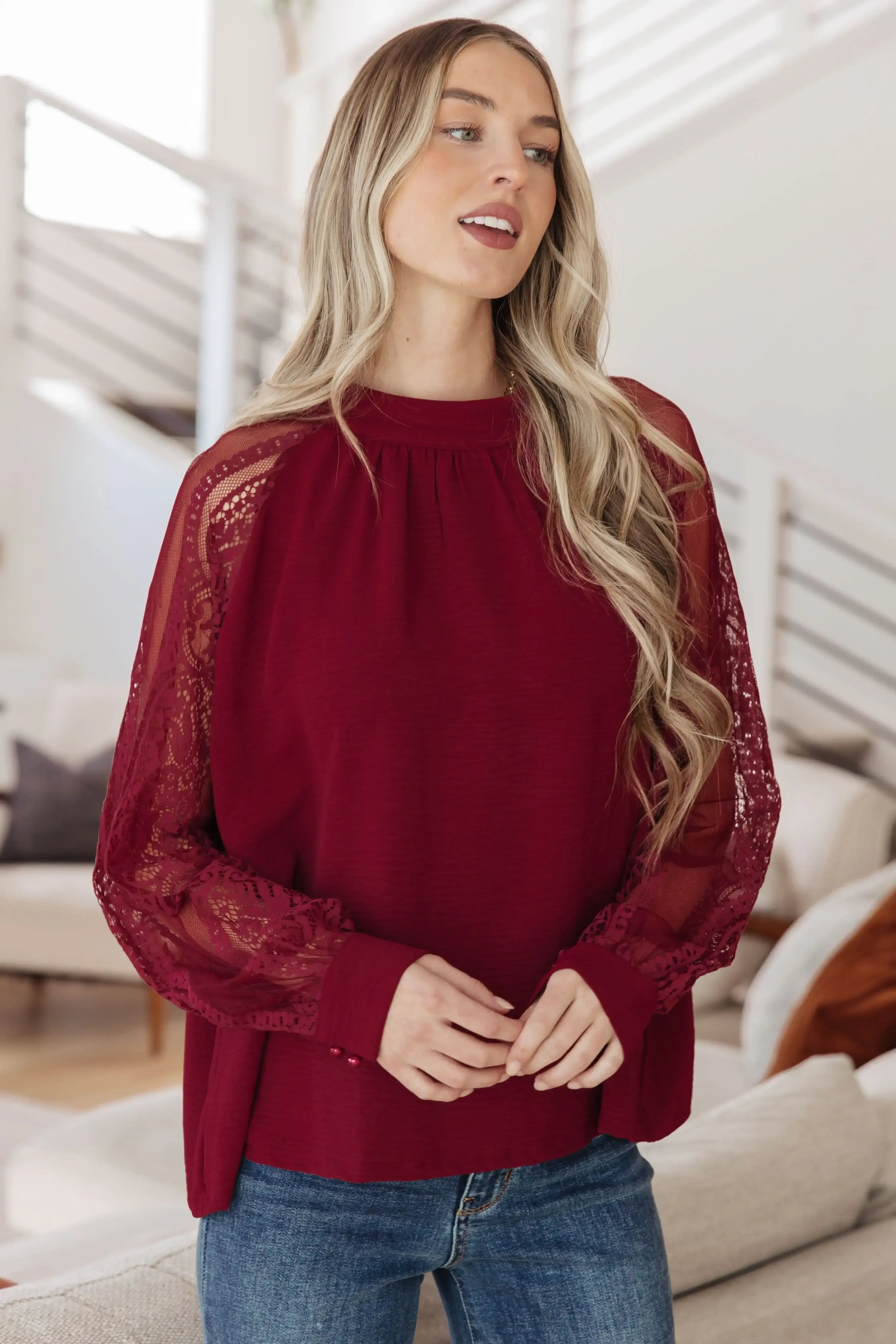 Lace on My Sleeves Blouse - Whatever You Like Shop