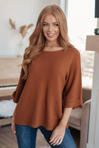 Lotta Love Knitted Sweater Top in Rust - Whatever You Like Shop