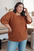 Lotta Love Knitted Sweater Top in Rust - Whatever You Like Shop