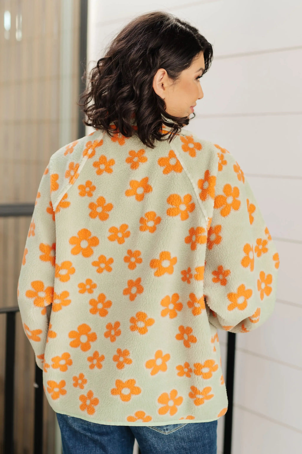 Love It Don't Leave It Floral Fleece Jacket - Whatever You Like Shop