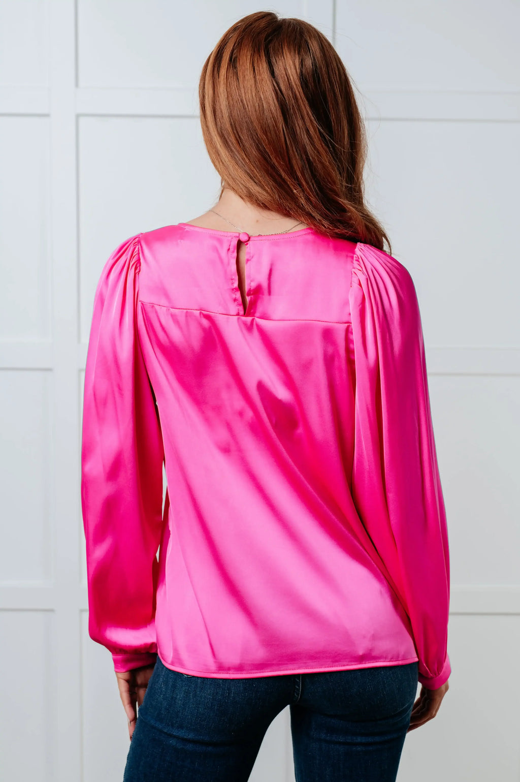 Not Exaggerating Satin Puff Sleeve Blouse - Whatever You Like Shop
