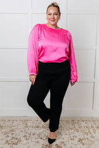 Not Exaggerating Satin Puff Sleeve Blouse - Whatever You Like Shop