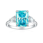 925 Colorful Rectangular Rhinestone Ring - Whatever You Like Shop