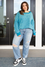 Ocean's Apart Mineral Wash Pullover - Whatever You Like Shop