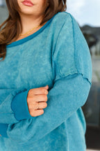 Ocean's Apart Mineral Wash Pullover - Whatever You Like Shop