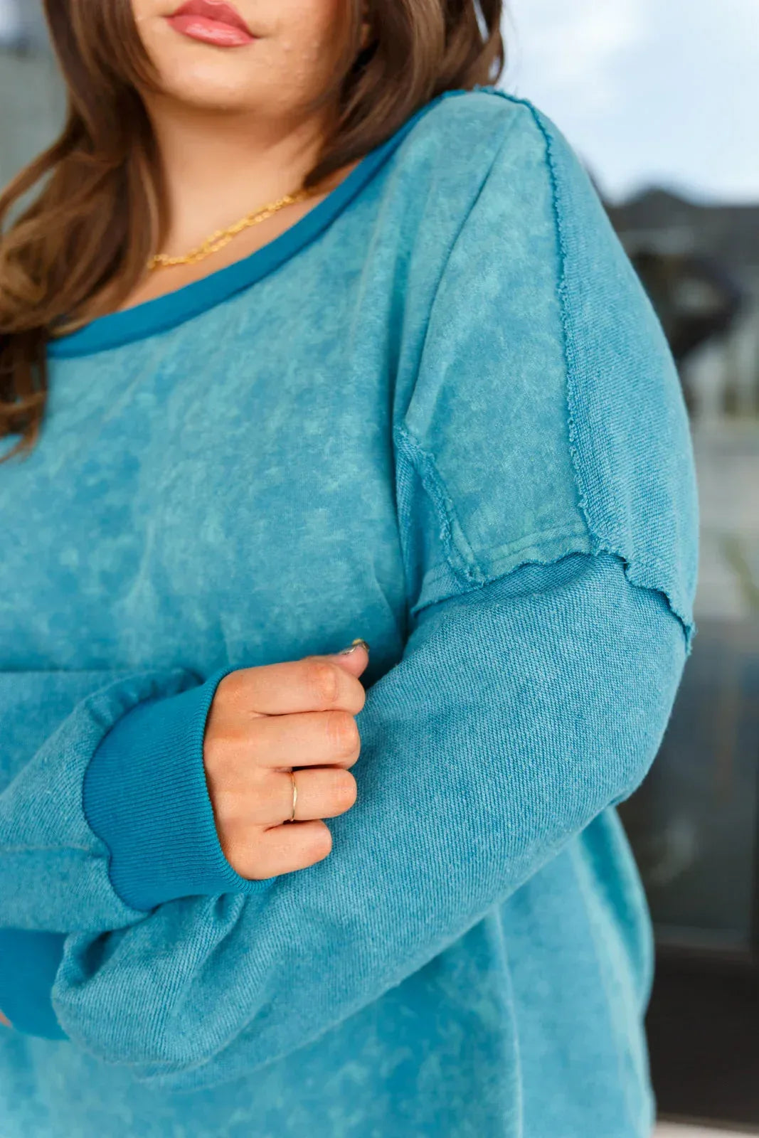 Ocean's Apart Mineral Wash Pullover - Whatever You Like Shop