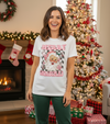 Retro Pink Santa Graphic Tee and Sweatshirt