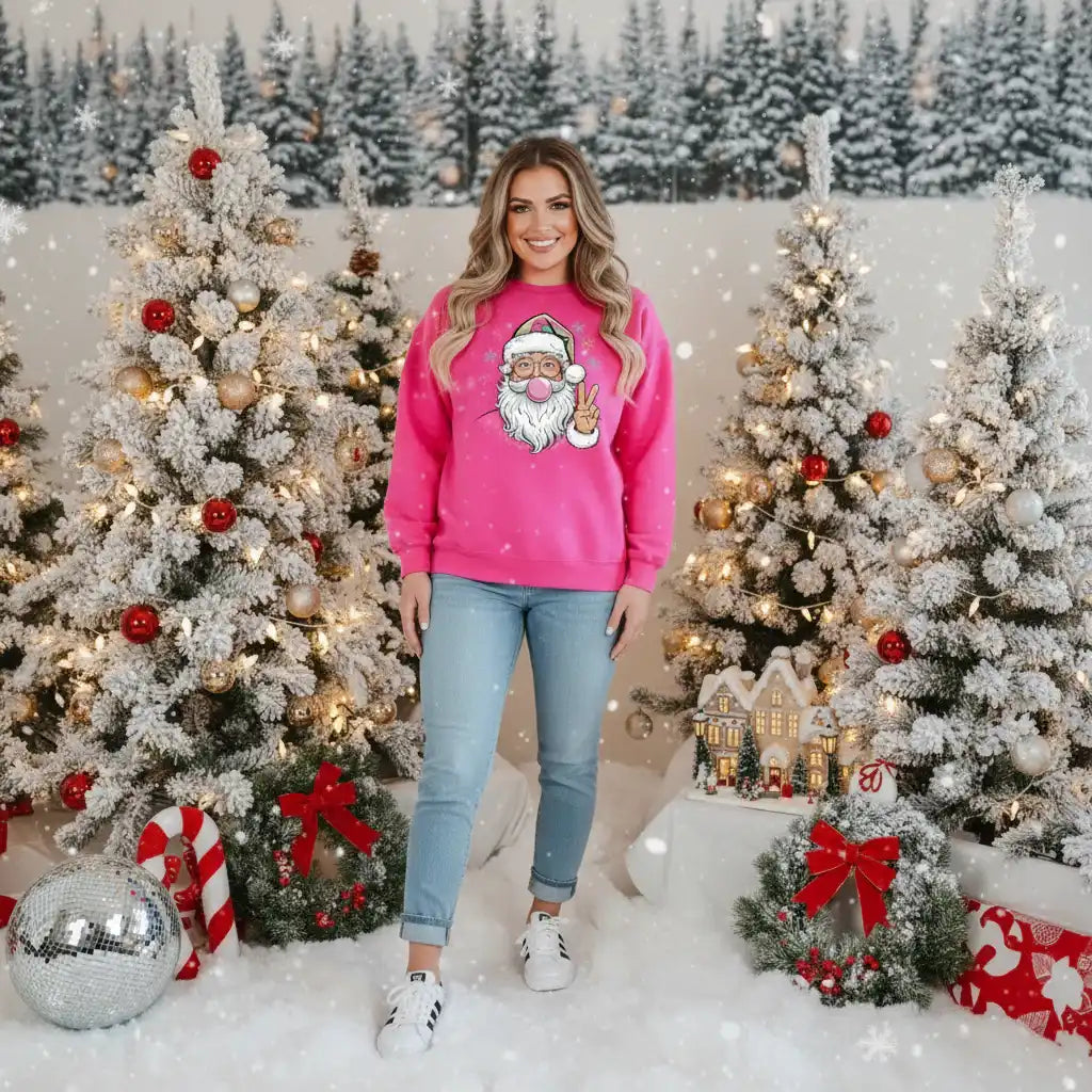 Preppy Santa & Bubblegum Tee or Sweatshirt