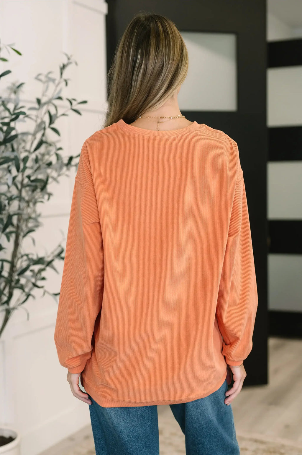 Taking A Drive Oversized Corded Sweatshirt - Whatever You Like Shop