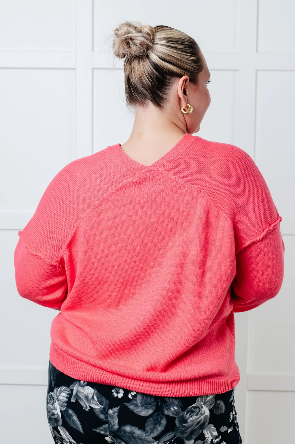 Very Understandable V-Neck Sweater in Pink - Whatever You Like Shop