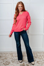 Very Understandable V-Neck Sweater in Pink - Whatever You Like Shop