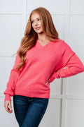 Very Understandable V-Neck Sweater in Pink - Whatever You Like Shop
