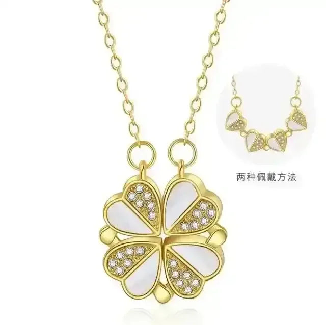 Clover Heart Shape Necklace - Whatever You Like Shop