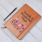 Fearfully Wonderfully Made Journal | Psalm 139:14 Leather-Look Bible Verse Notebook
