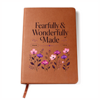 Fearfully Wonderfully Made Journal | Psalm 139:14 Leather-Look Bible Verse Notebook