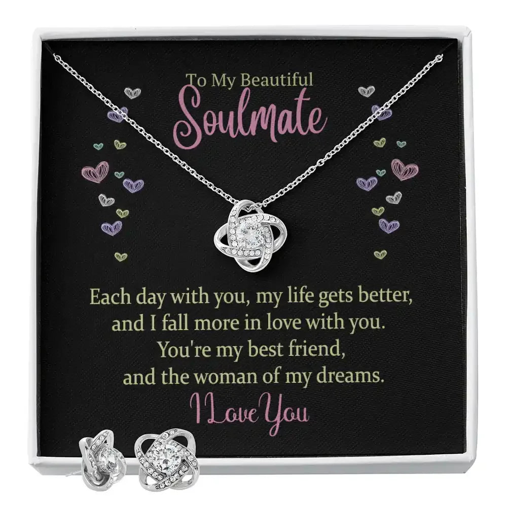 Love Knot Necklace & Earring Set | Soulmate - Whatever You Like Shop