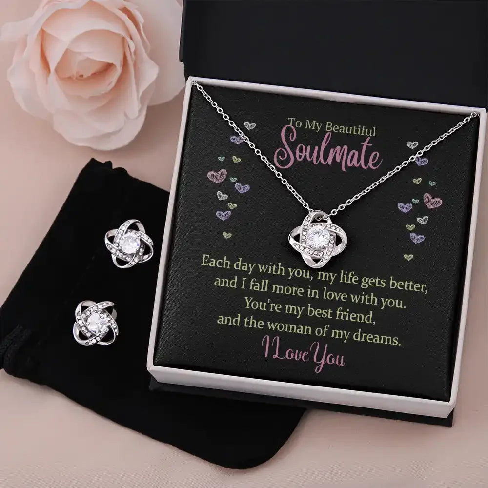 Love Knot Necklace & Earring Set | Soulmate - Whatever You Like Shop
