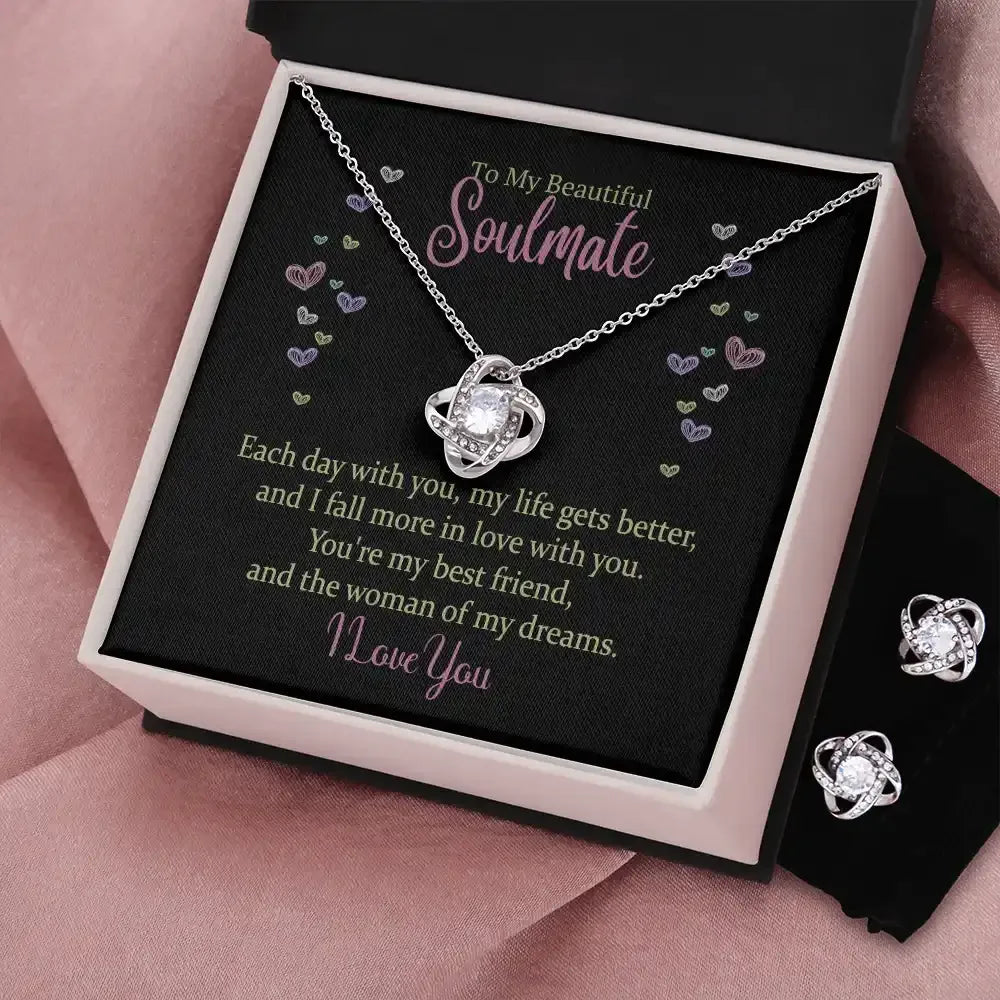 Love Knot Necklace & Earring Set | Soulmate - Whatever You Like Shop