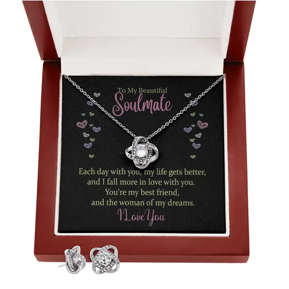 Love Knot Necklace & Earring Set | Soulmate - Whatever You Like Shop