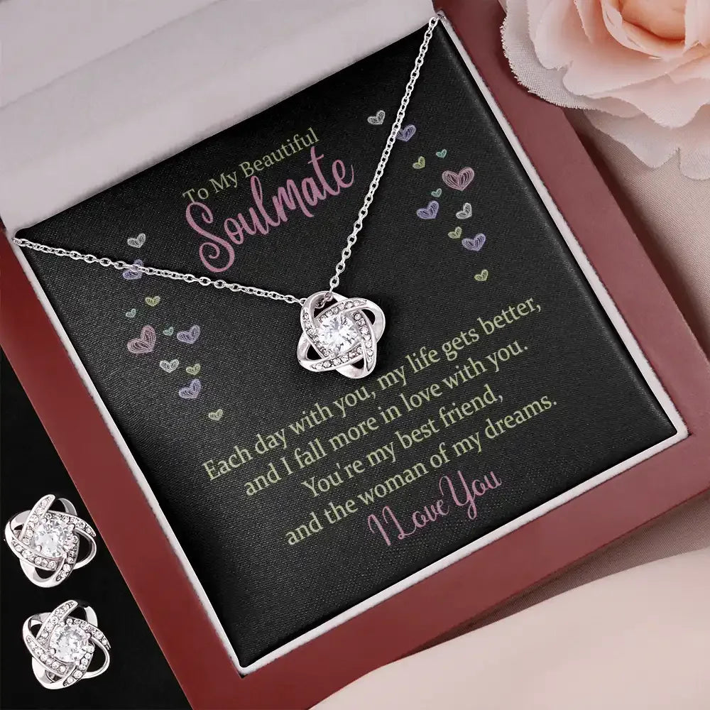 Love Knot Necklace & Earring Set | Soulmate - Whatever You Like Shop