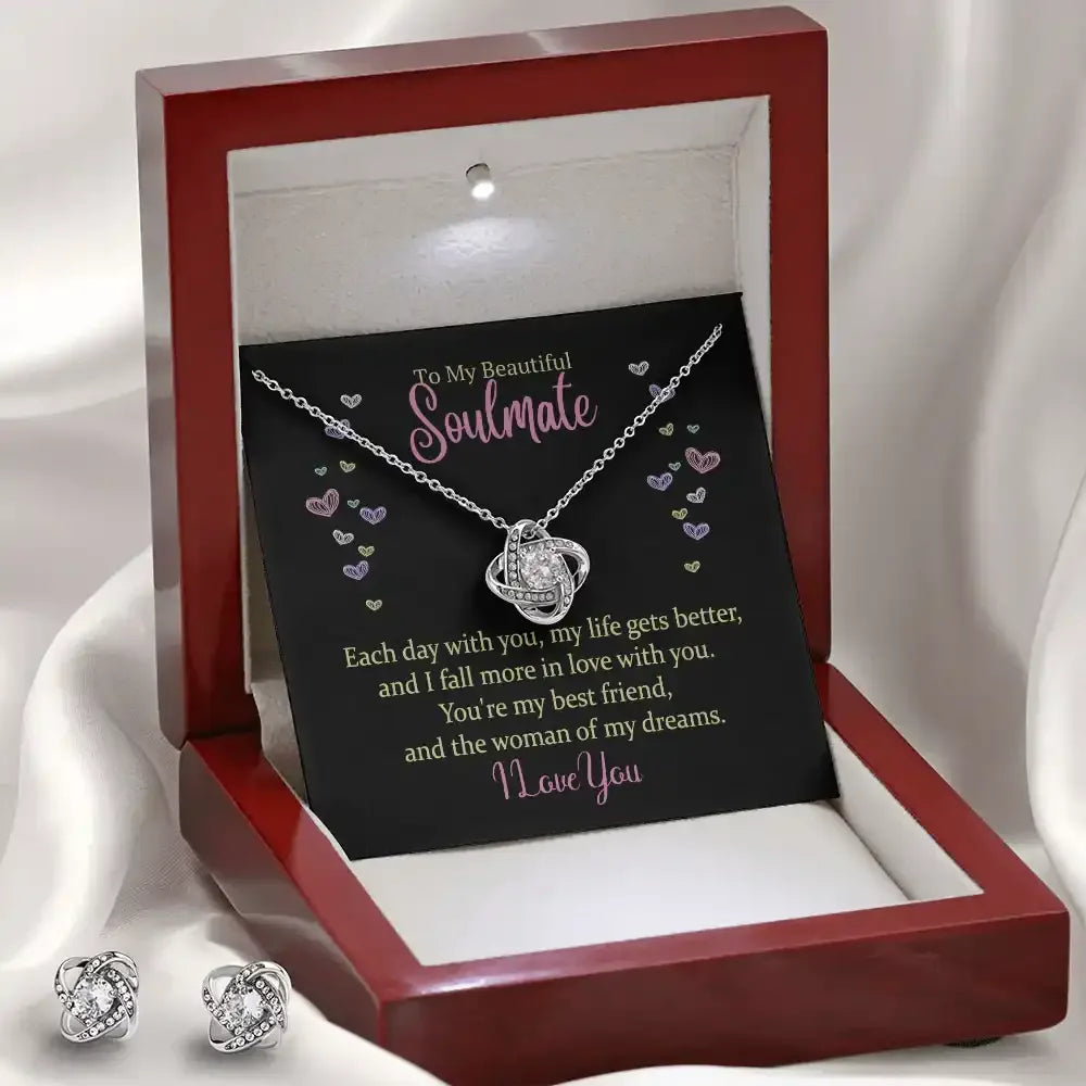 Love Knot Necklace & Earring Set | Soulmate - Whatever You Like Shop