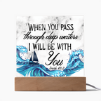 Isaiah 43:2 Acrylic Plaque, Christian Gift, Scripture Decor, Faith Based Gift, Inspirational Bible Verse